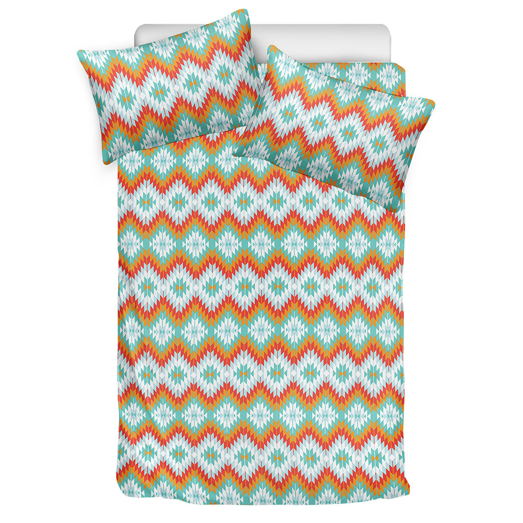 Turquoise Native American Pattern Print Duvet Cover Bedding Set