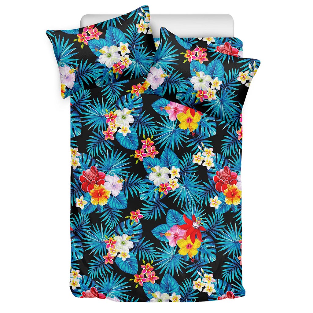 Turquoise Tropical Hawaii Pattern Print Duvet Cover Bedding Set