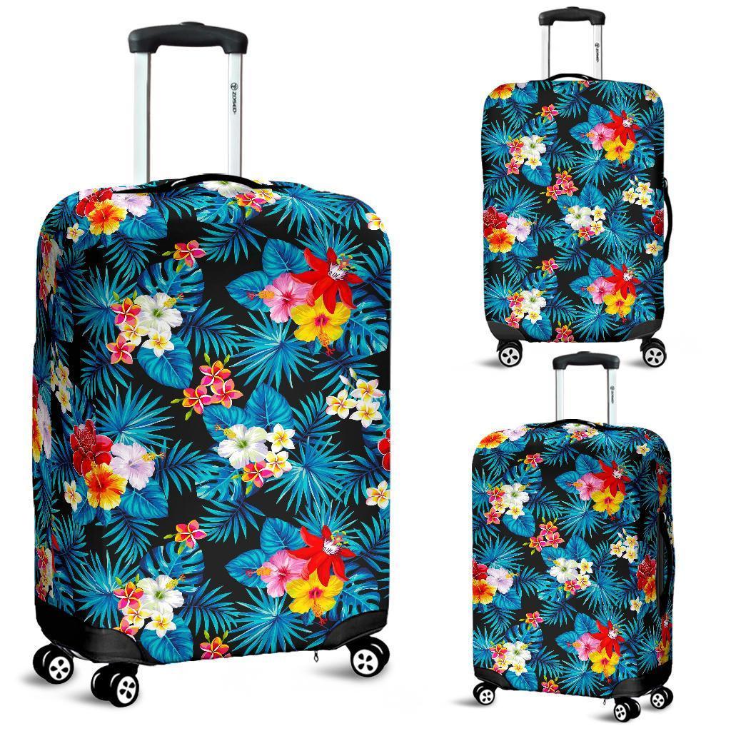 Turquoise Tropical Hawaii Pattern Print Luggage Cover GearFrost