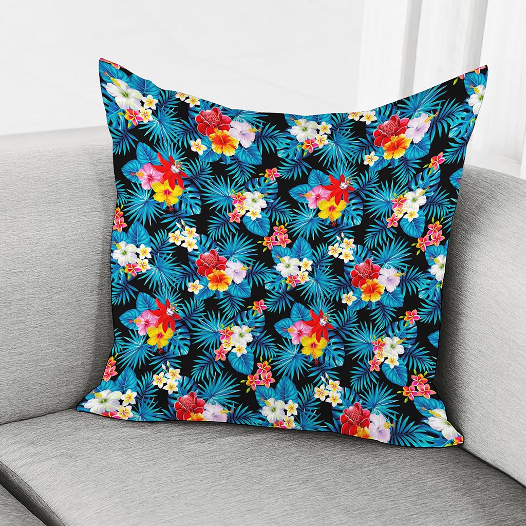 Turquoise Tropical Hawaii Pattern Print Pillow Cover