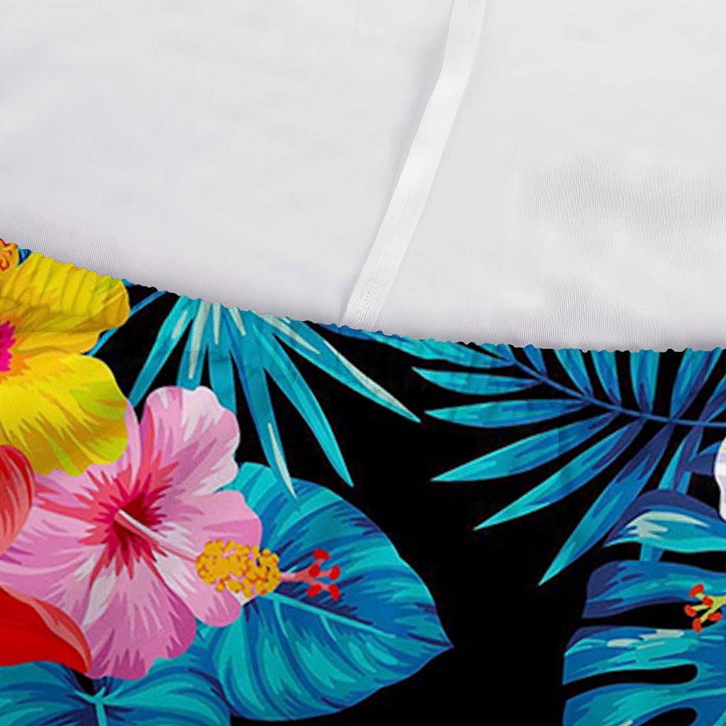 Turquoise Tropical Hawaii Pattern Print Sofa Cover