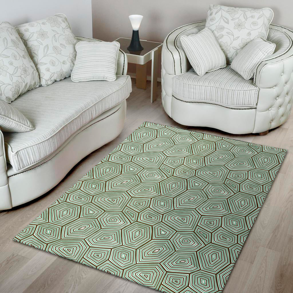 Turtle Shell Pattern Print Area Rug