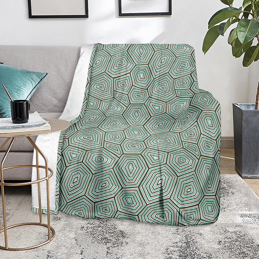 Turtle Shell Pattern Print Blanket