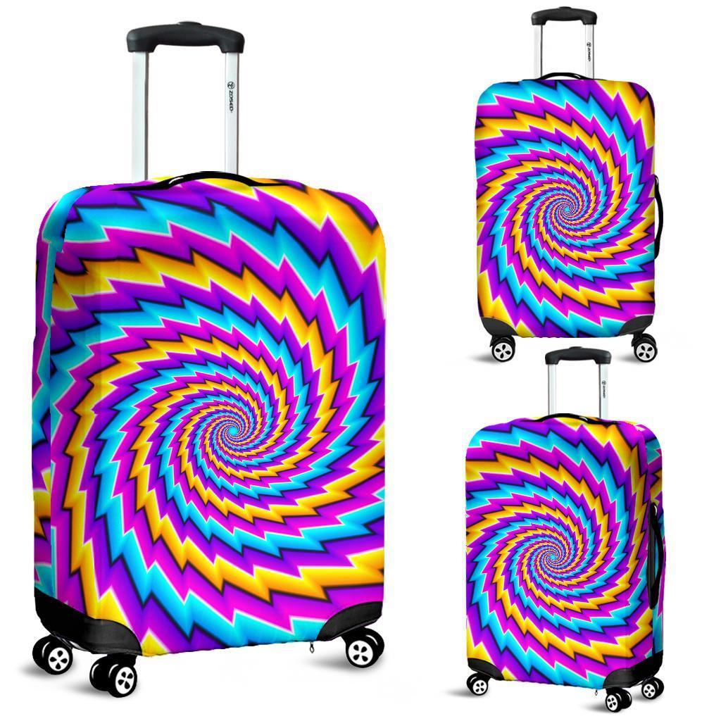 Twisted Spiral Moving Optical Illusion Luggage Cover GearFrost