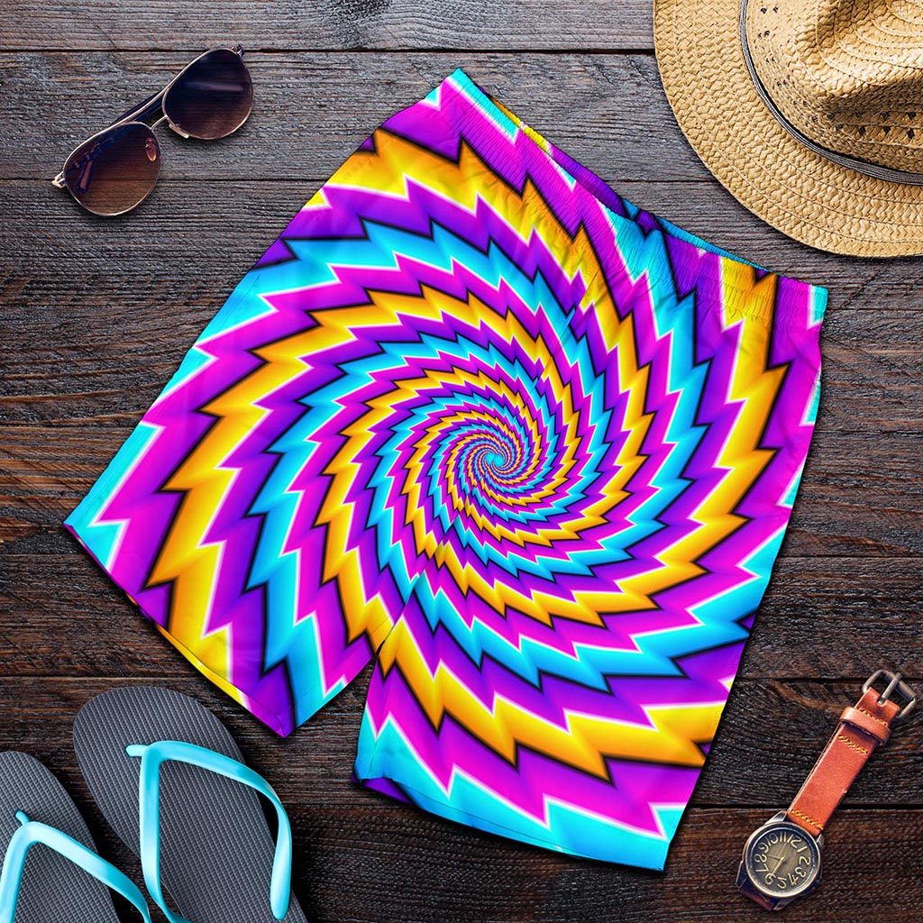 Twisted Spiral Moving Optical Illusion Men's Shorts