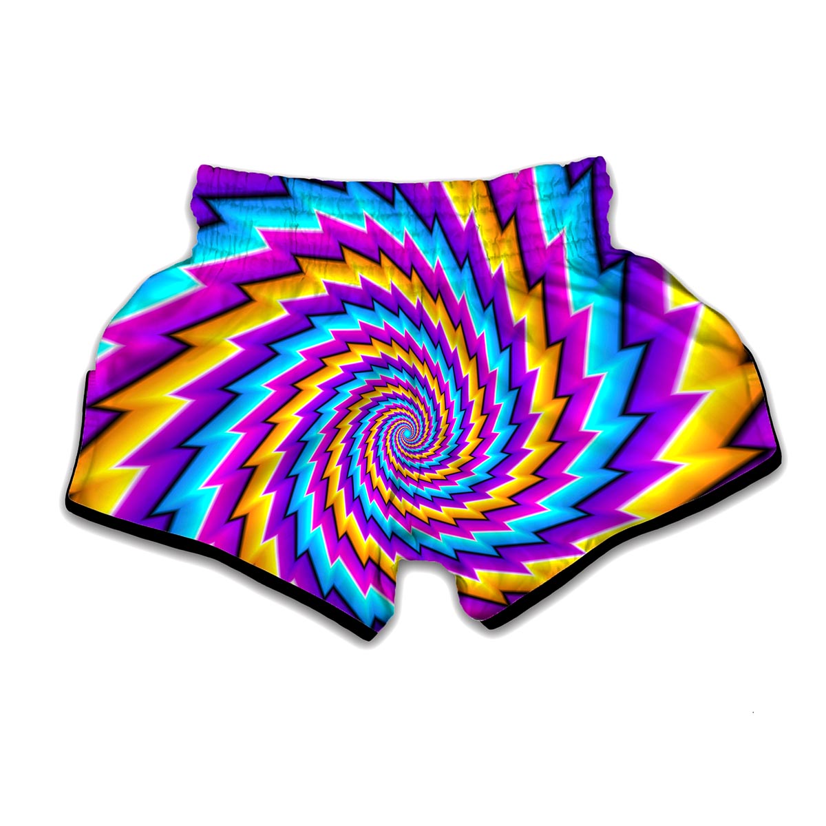 Twisted Spiral Moving Optical Illusion Muay Thai Boxing Shorts
