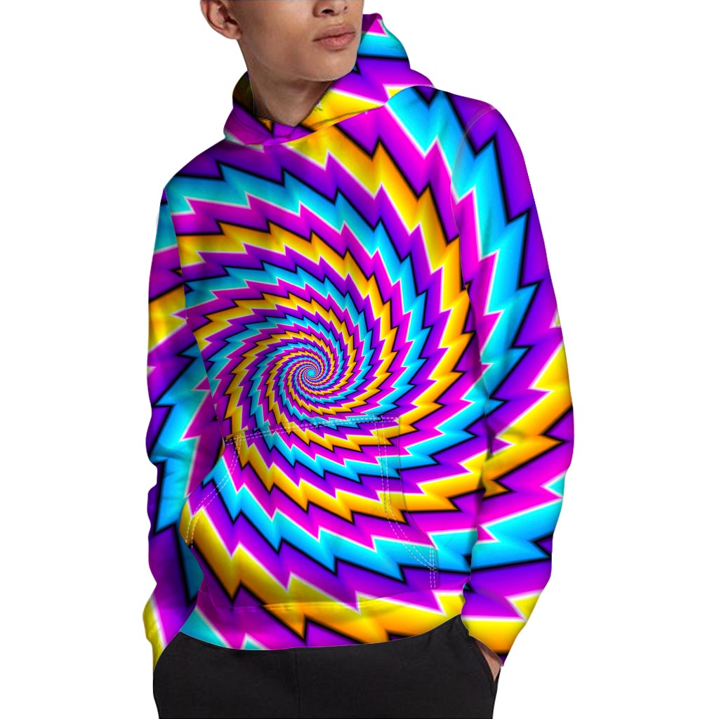 Twisted Spiral Moving Optical Illusion Pullover Hoodie