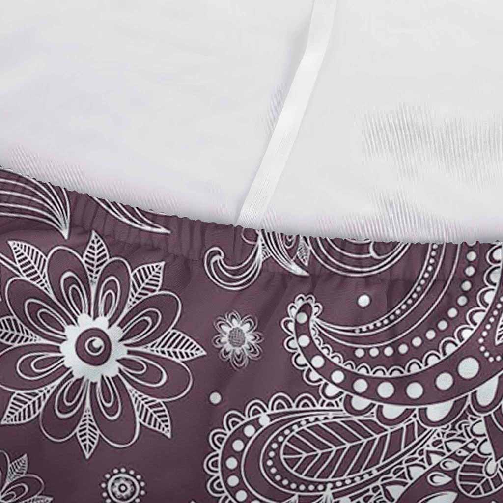 Umber Floral Bohemian Pattern Print Sofa Cover
