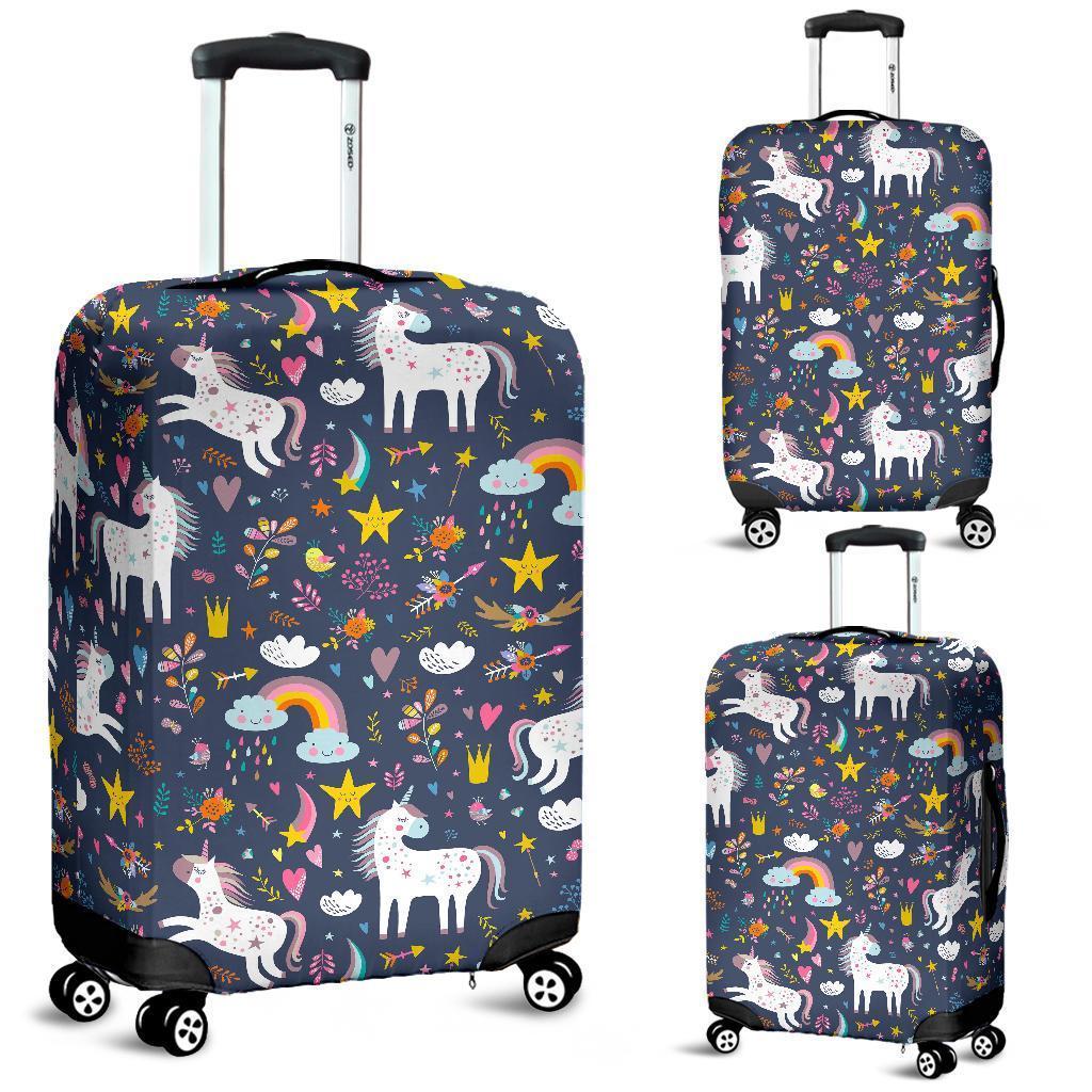 Unicorn Dream Cartoon Pattern Print Luggage Cover GearFrost