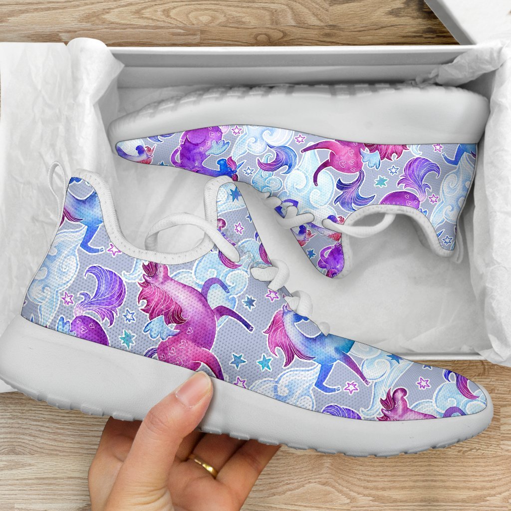 Unicorn Paradise Pattern Print Mesh Knit Shoes GearFrost