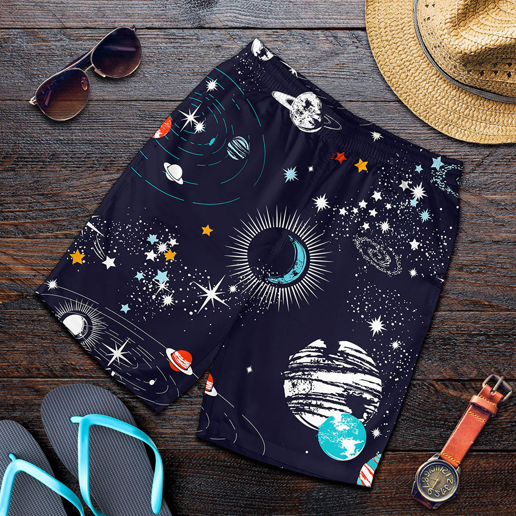 Universe Galaxy Outer Space Print Men's Shorts