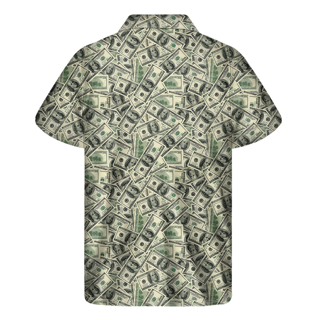 US Dollar Print Men's Short Sleeve Shirt