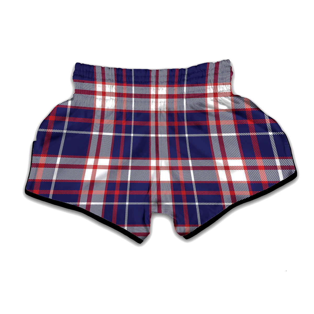 USA Patriotic Plaid Print Muay Thai Boxing Shorts