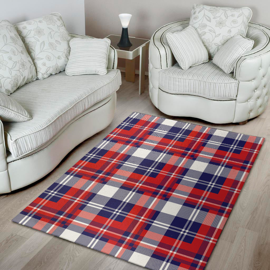 USA Plaid Pattern Print Area Rug