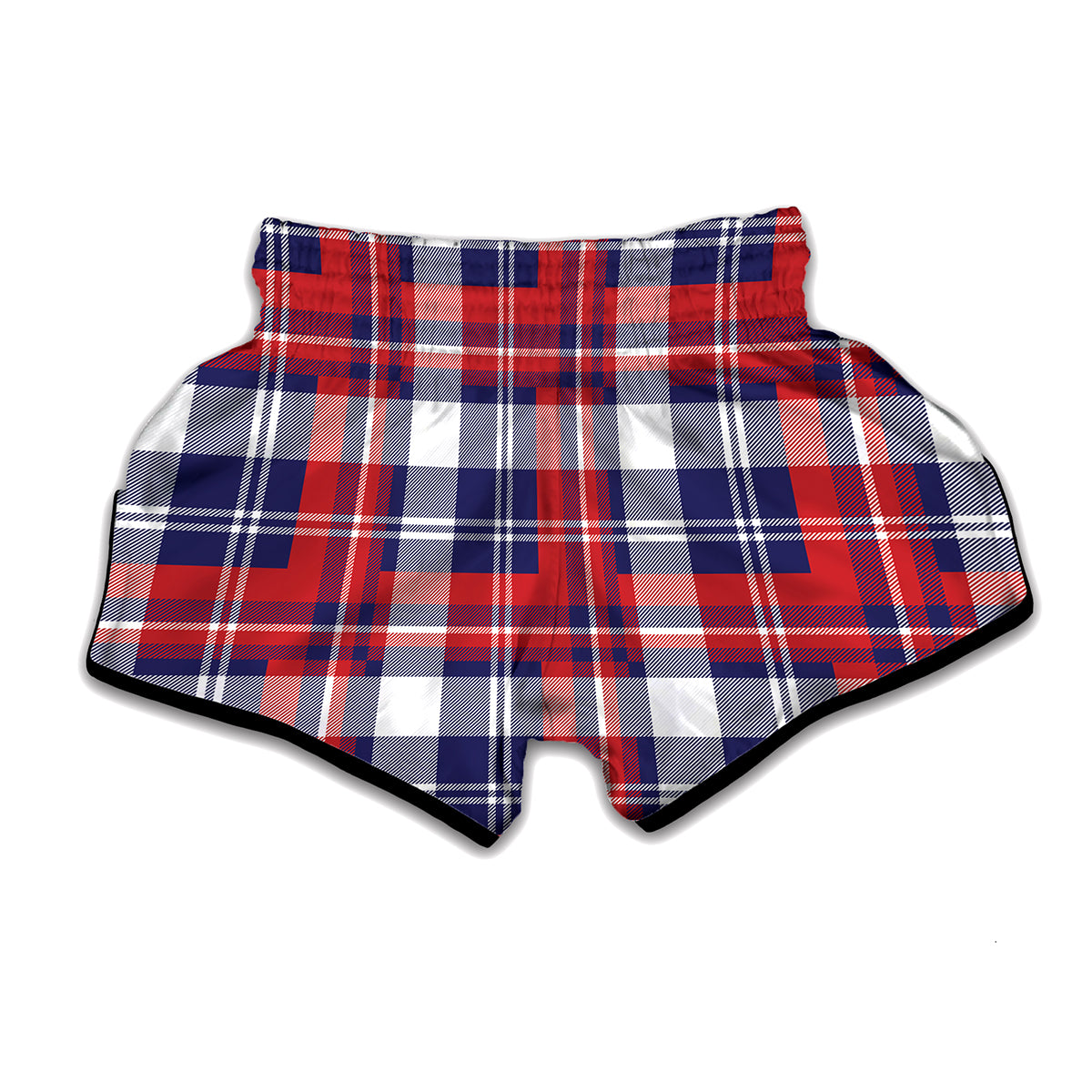 USA Plaid Pattern Print Muay Thai Boxing Shorts