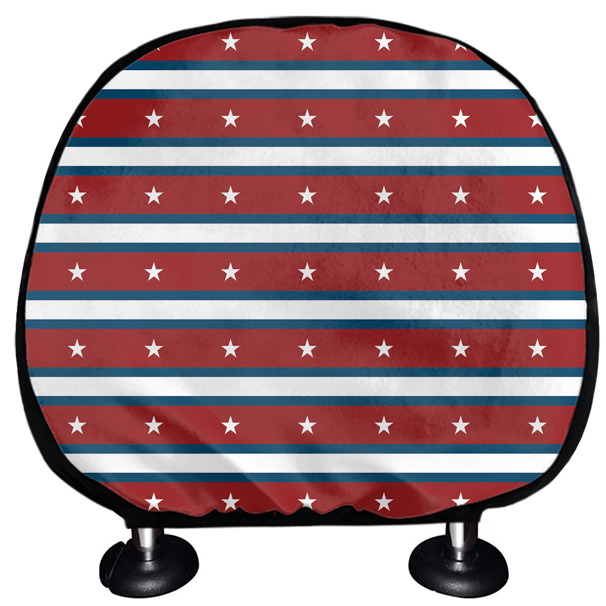 USA Striped Pattern Print Car Headrest Covers
