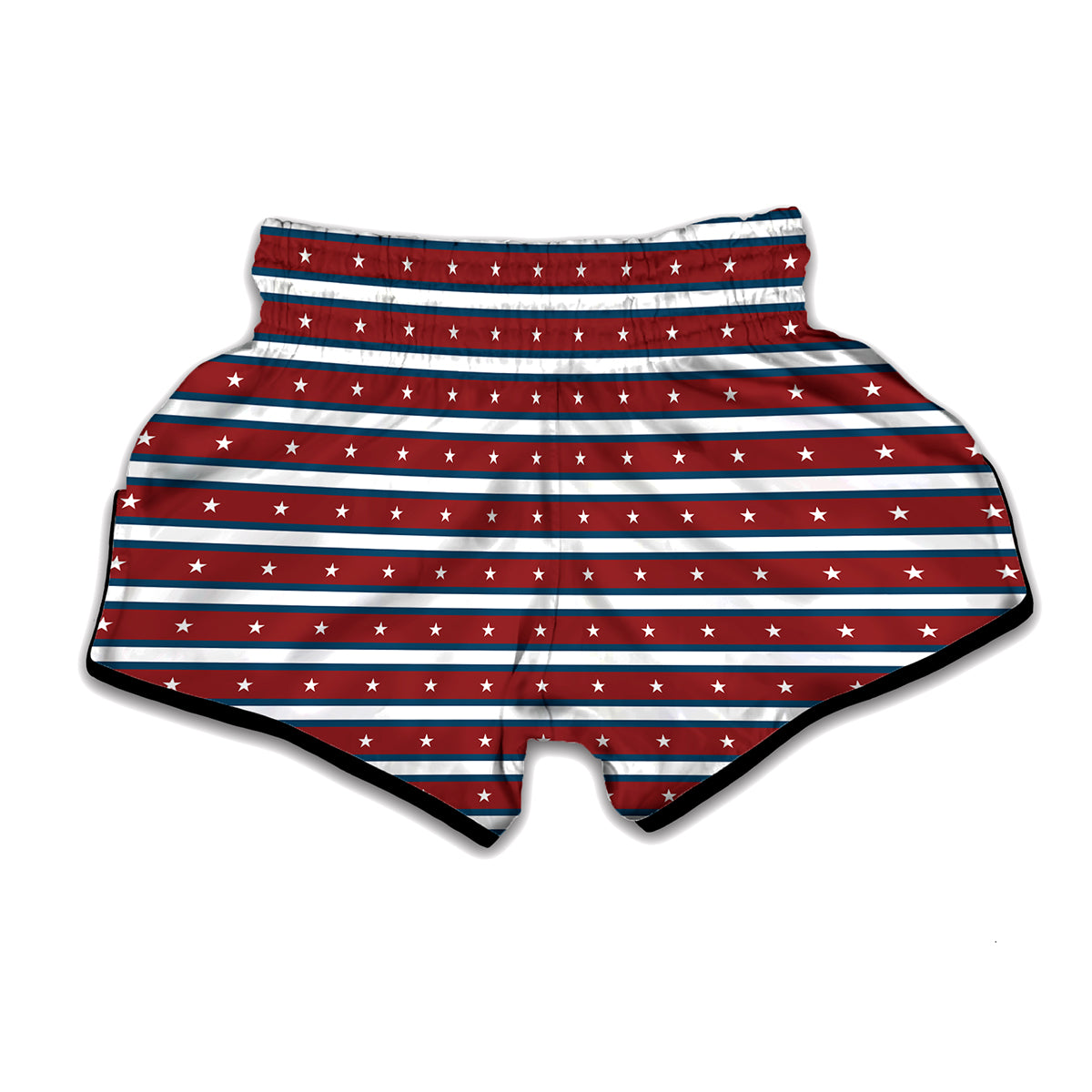 USA Striped Pattern Print Muay Thai Boxing Shorts