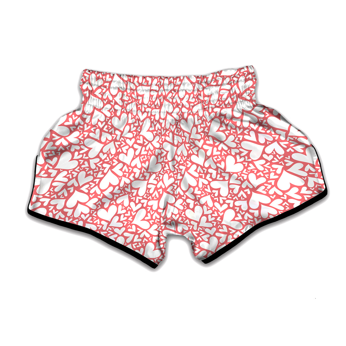 Valentine's Day Heart Pattern Print Muay Thai Boxing Shorts