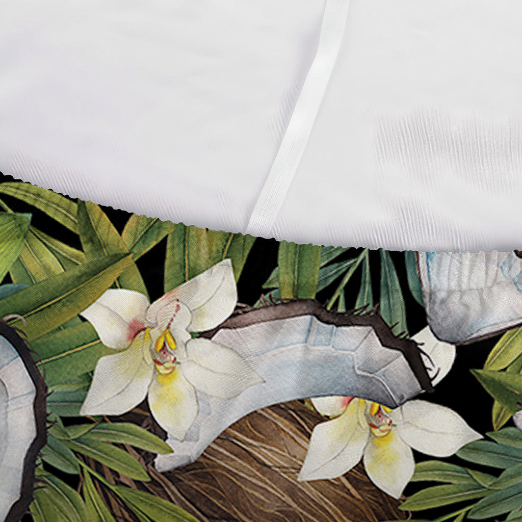 Vanilla Flower And Coconut Pattern Print Sofa Cover