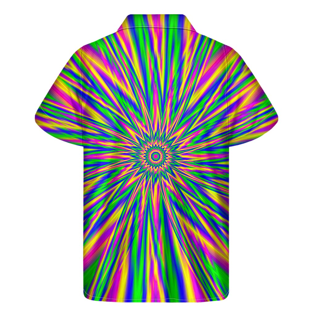 Vibrant Psychedelic Optical Illusion Men's Short Sleeve Shirt
