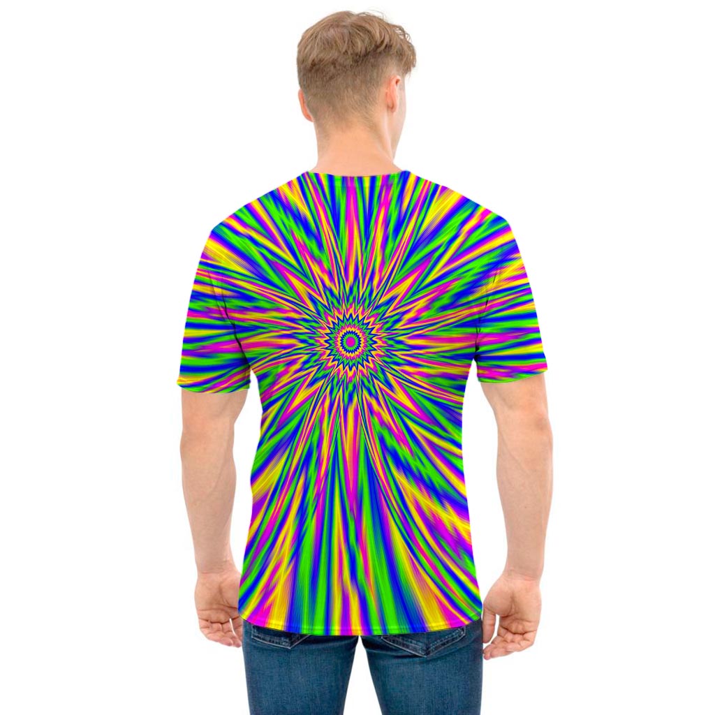Vibrant Psychedelic Optical Illusion Men's T-Shirt