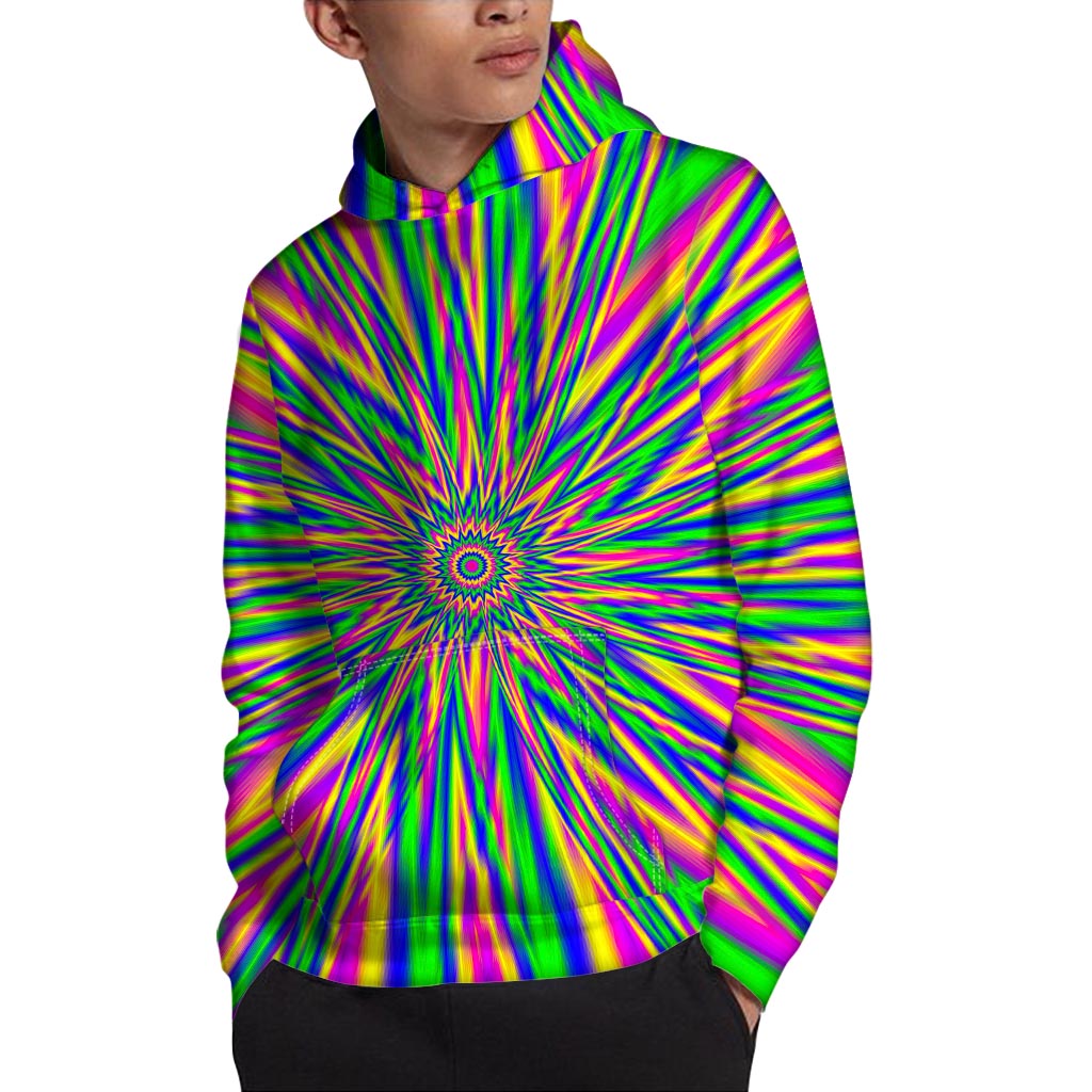 Vibrant Psychedelic Optical Illusion Pullover Hoodie