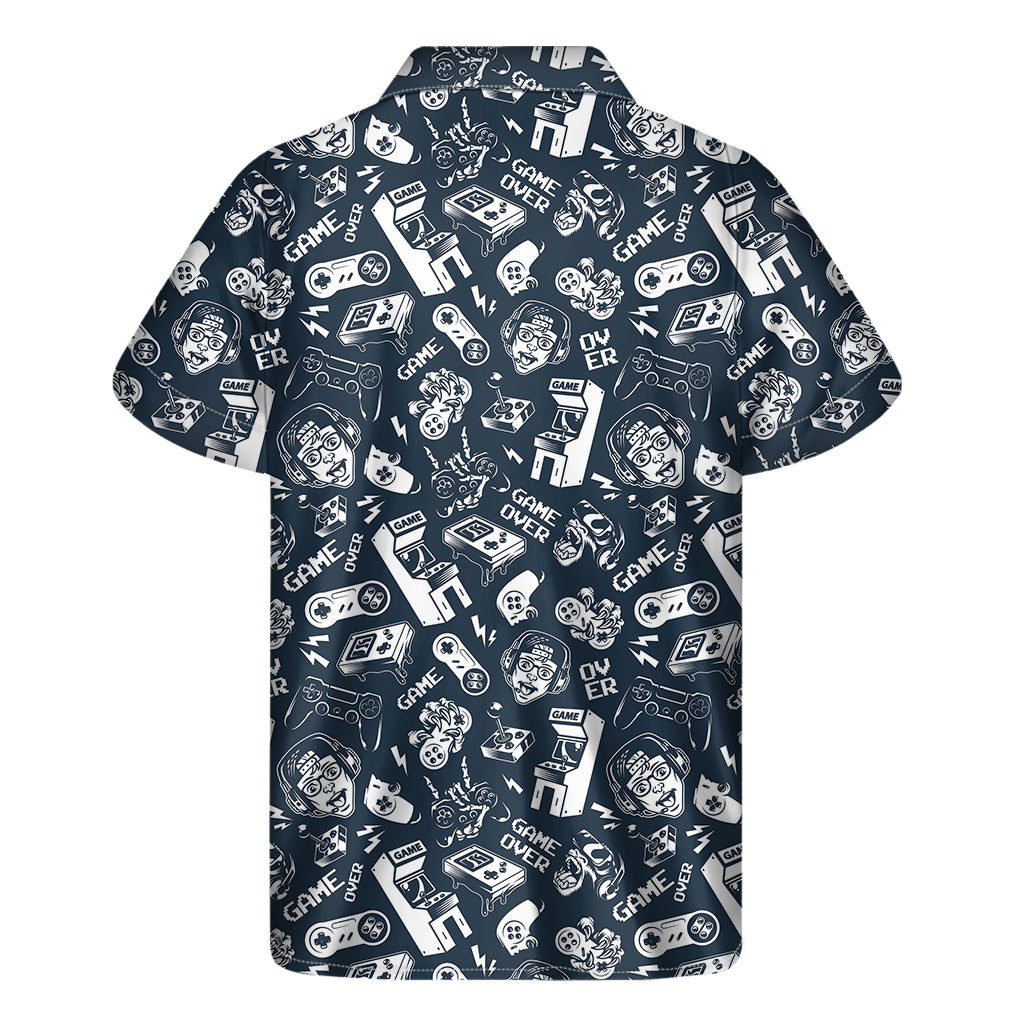 Video Game Devices Pattern Print Men's Short Sleeve Shirt