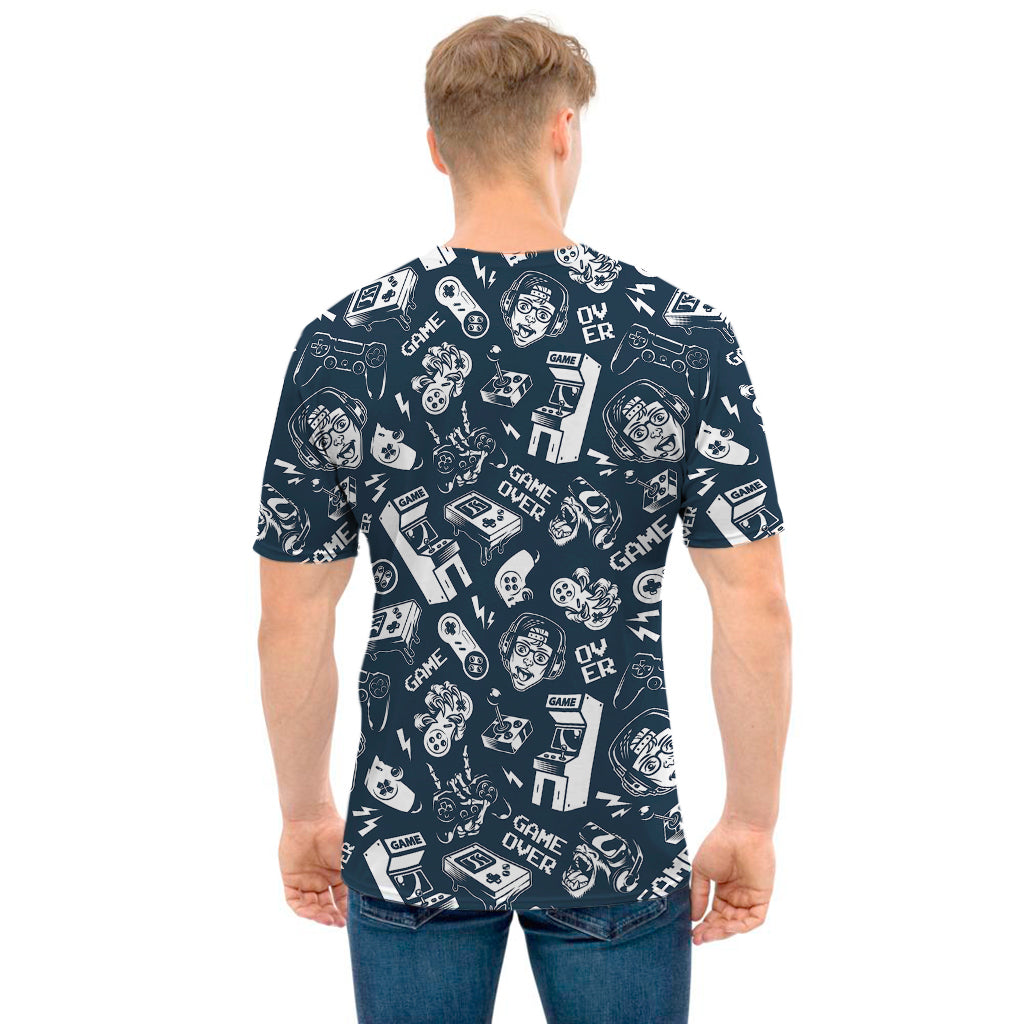Video Game Devices Pattern Print Men's T-Shirt