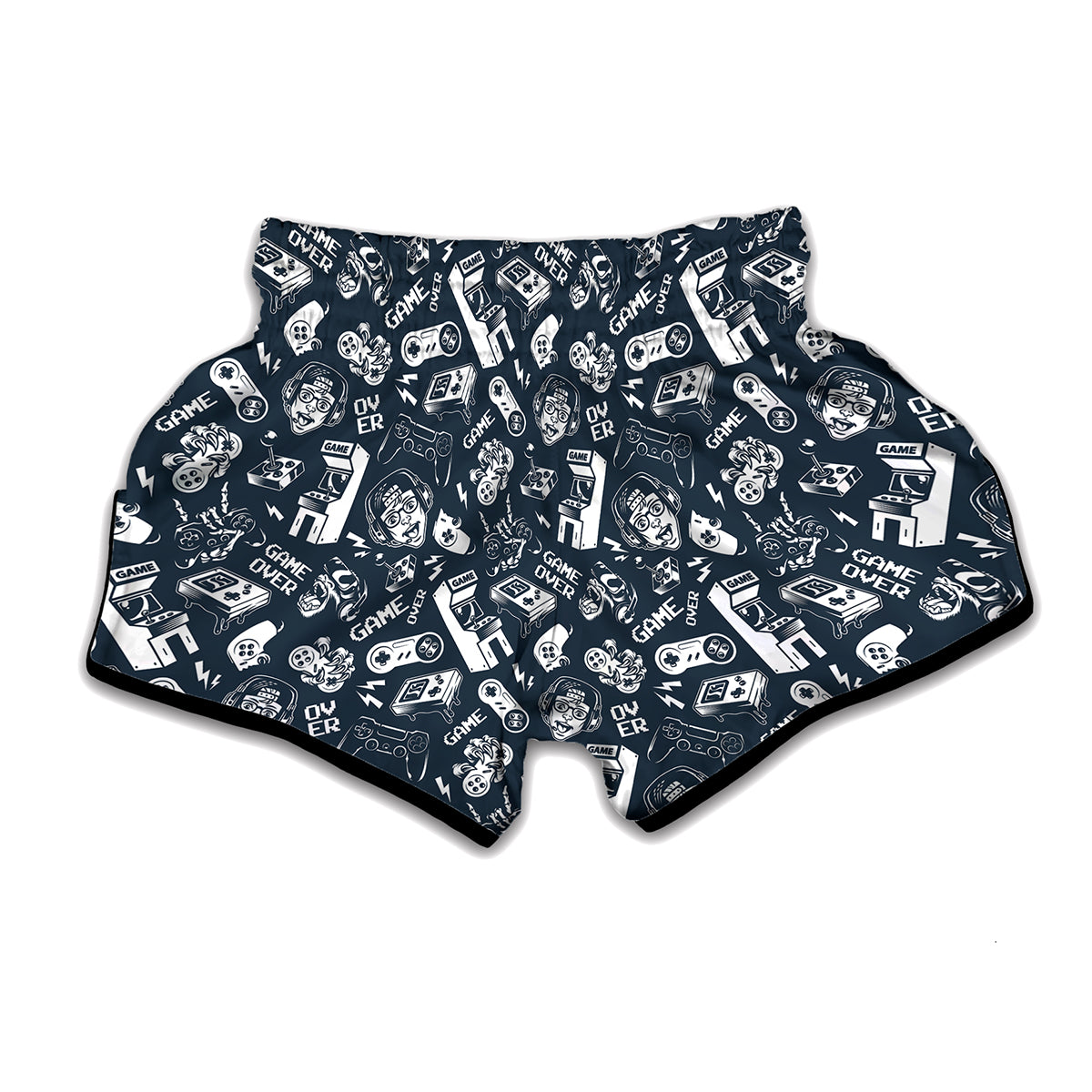 Video Game Devices Pattern Print Muay Thai Boxing Shorts