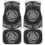 Viking Triple Horn Of Odin Print Front and Back Car Floor Mats