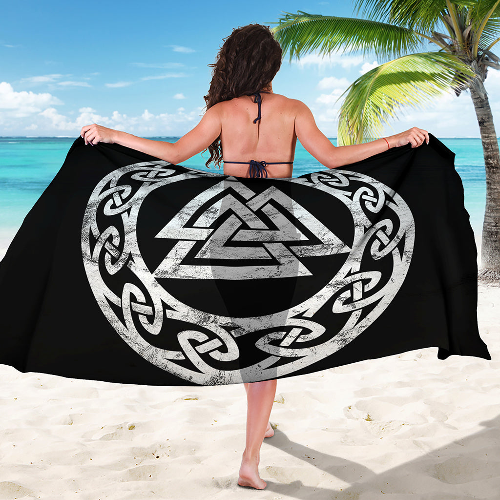 Viking Valhalla Symbol Print Beach Sarong Wrap