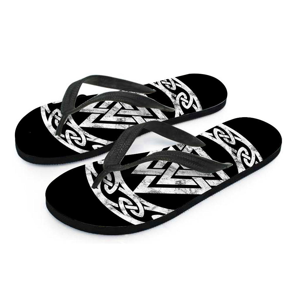 Viking Valhalla Symbol Print Flip Flops