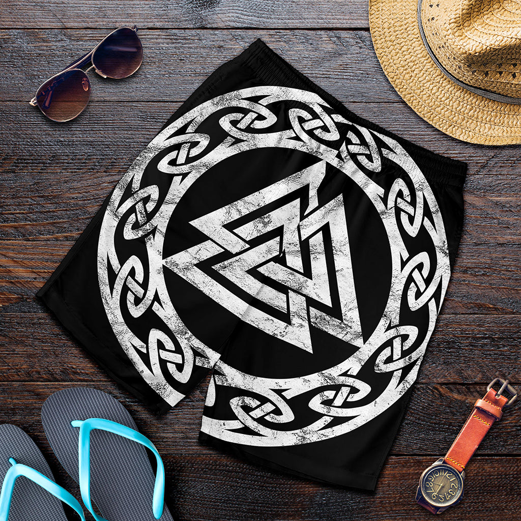 Viking Valhalla Symbol Print Men's Shorts