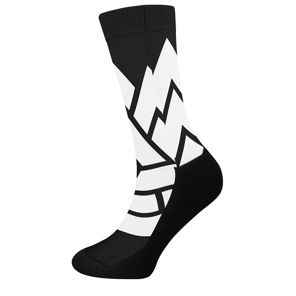 Viking Valknut Symbol Print Crew Socks