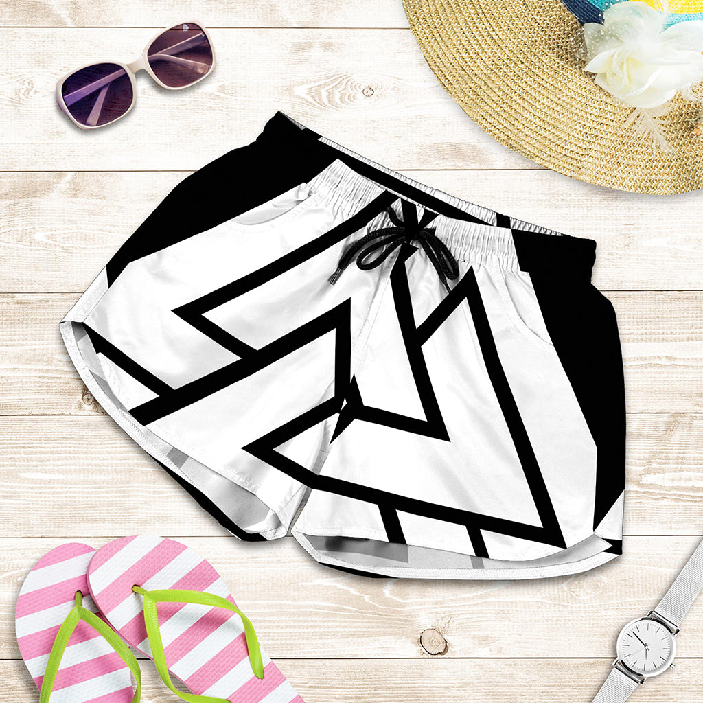Viking Valknut Symbol Print Women's Shorts