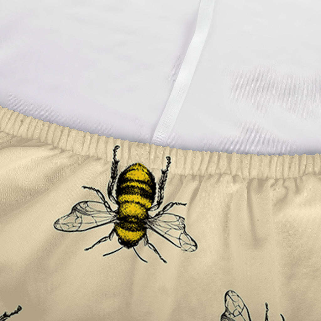 Vintage Bee Pattern Print Sofa Cover