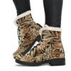 Vintage Brown Bohemian Floral Print Comfy Boots GearFrost