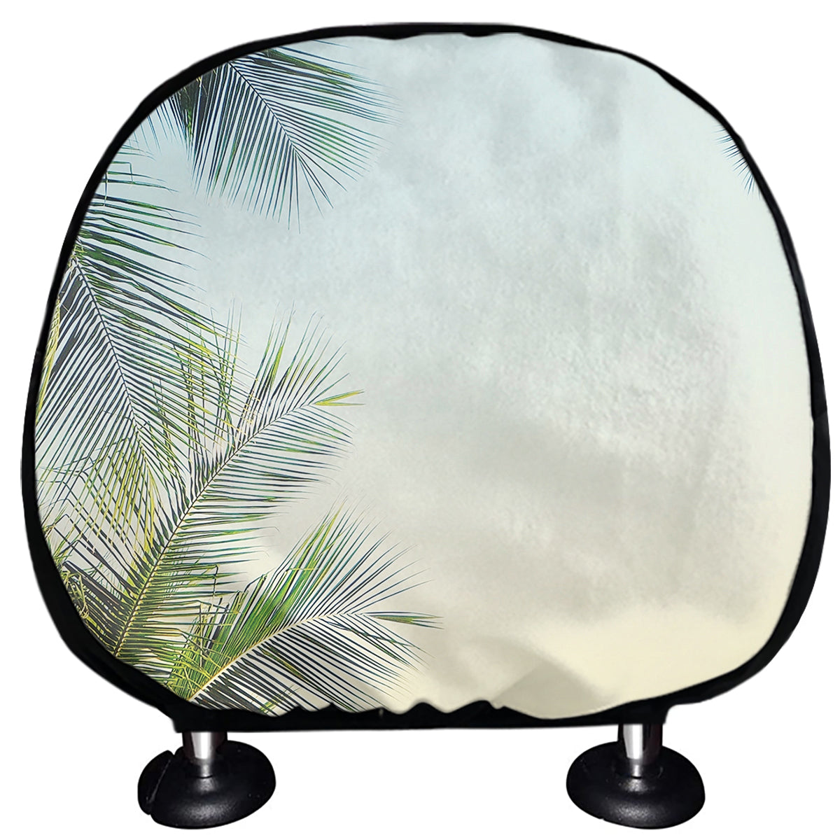 Vintage Coconut Tree Print Car Headrest Covers