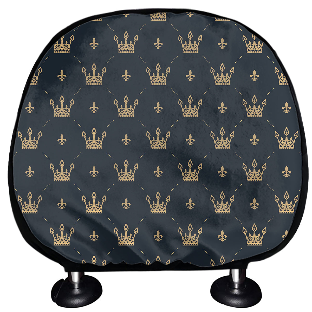 Vintage Crown Pattern Print Car Headrest Covers