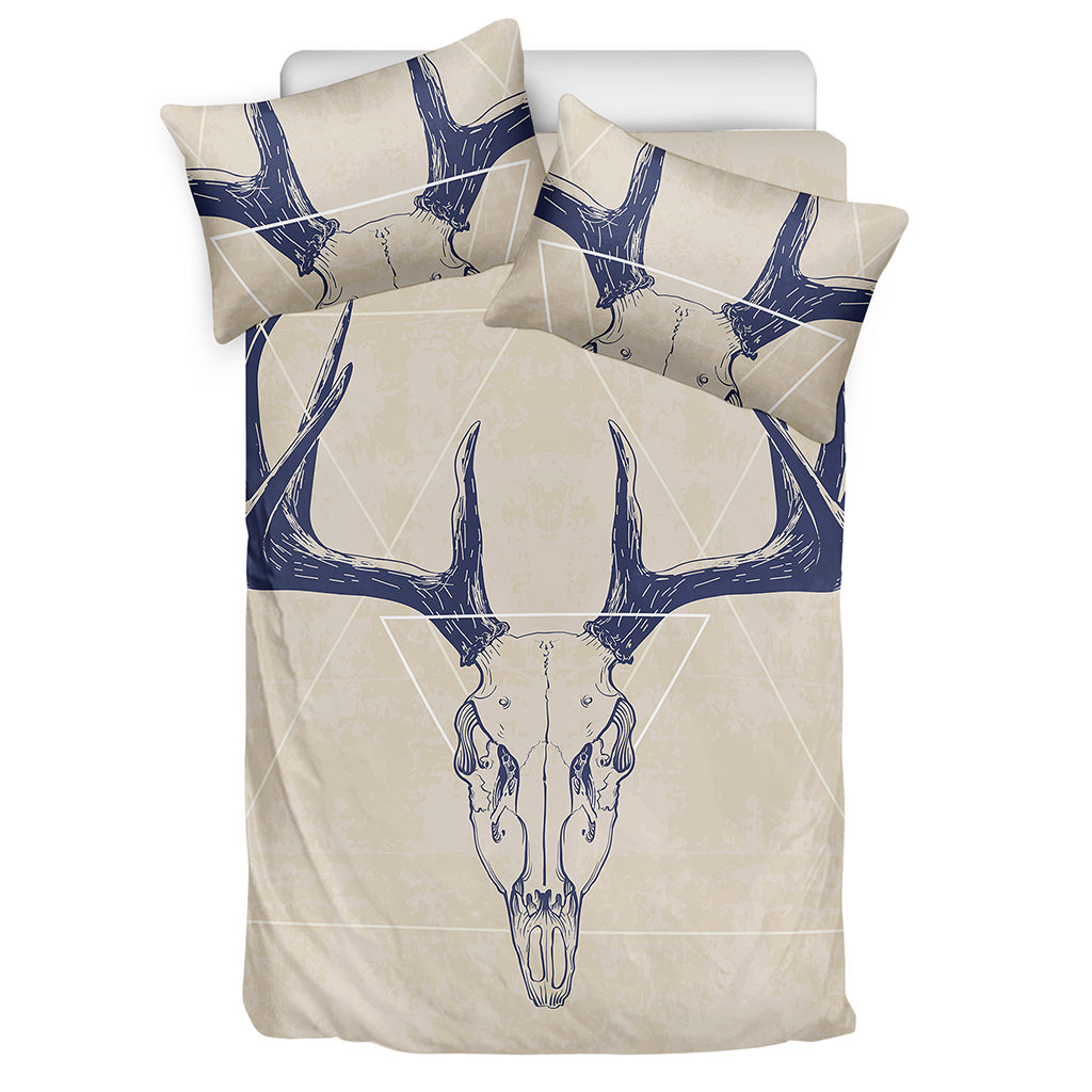 Vintage Deer Skull Print Duvet Cover Bedding Set