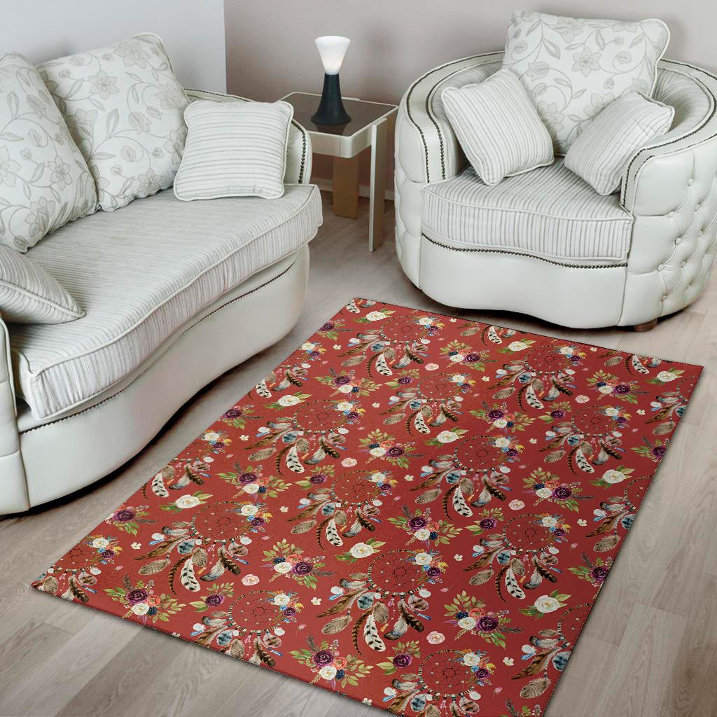 Vintage Dream Catcher Pattern Print Area Rug