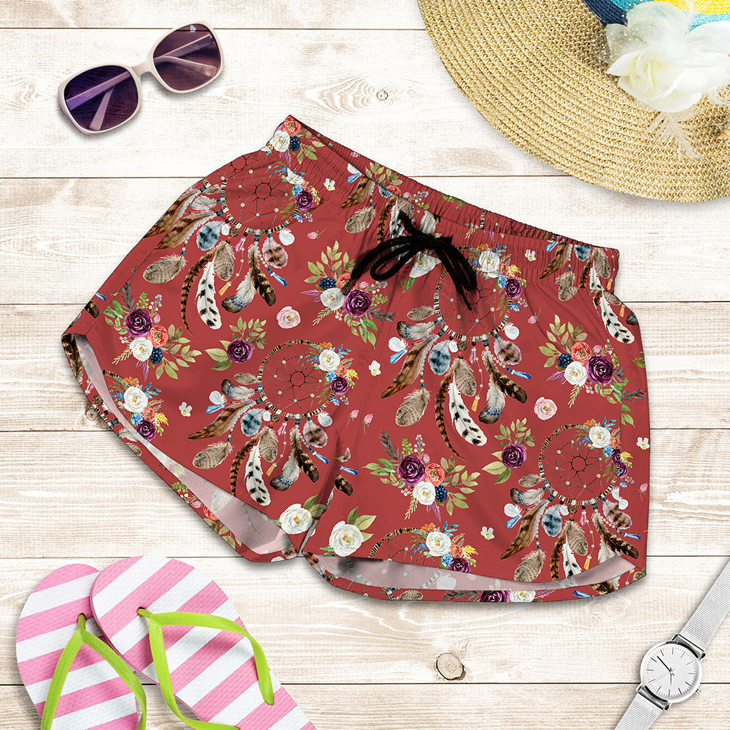 Vintage Dream Catcher Pattern Print Women's Shorts