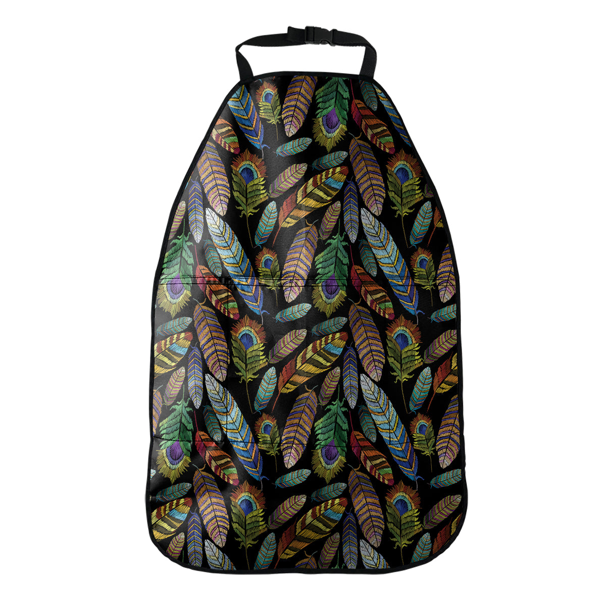 Vintage Feather Pattern Print Car Seat Organizers