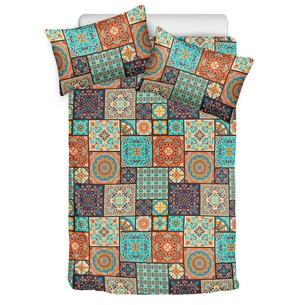 Vintage Floral Patchwork Pattern Print Duvet Cover Bedding Set