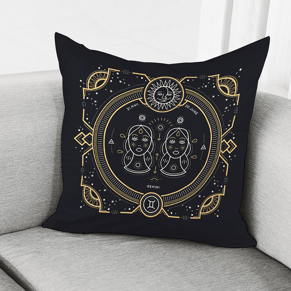 Vintage Gemini Zodiac Sign Print Pillow Cover
