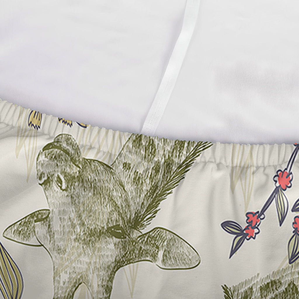 Vintage Giraffe Print Sofa Cover