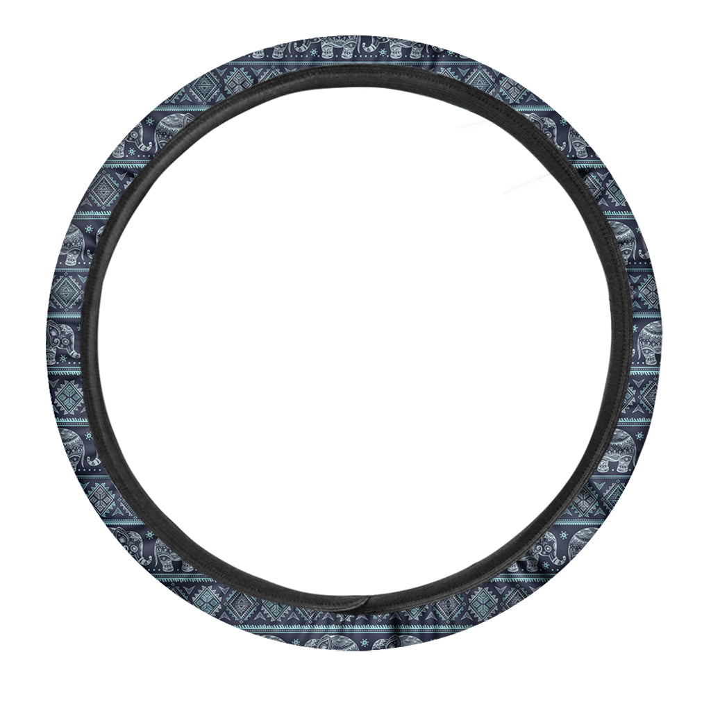 Vintage Indian Tribal Pattern Print Car Steering Wheel Cover