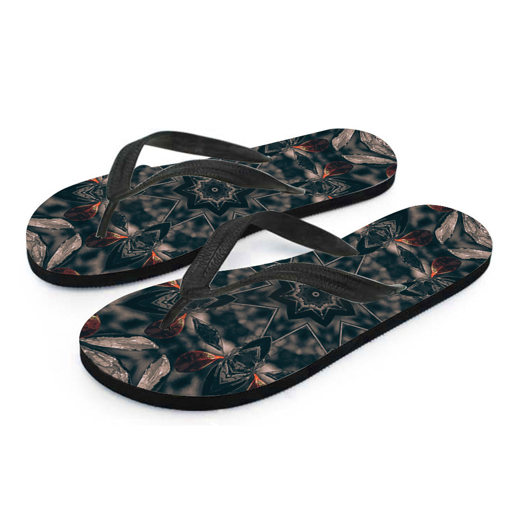 Vintage Kaleidoscope Print Flip Flops