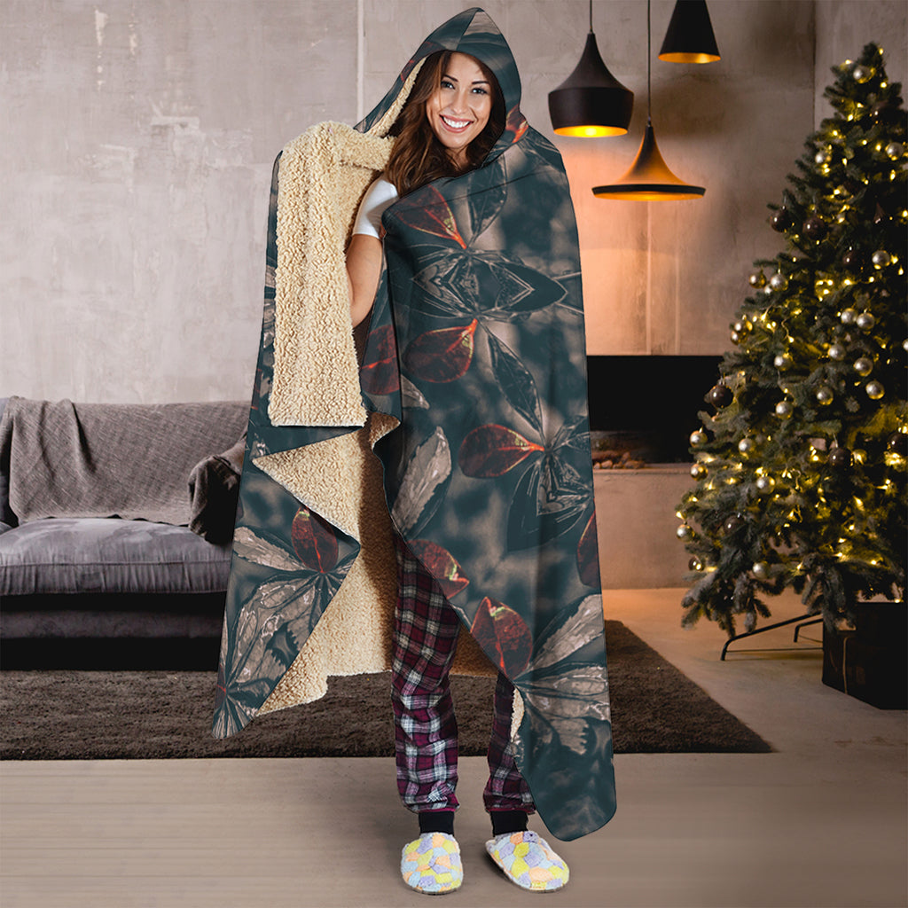 Vintage Kaleidoscope Print Hooded Blanket