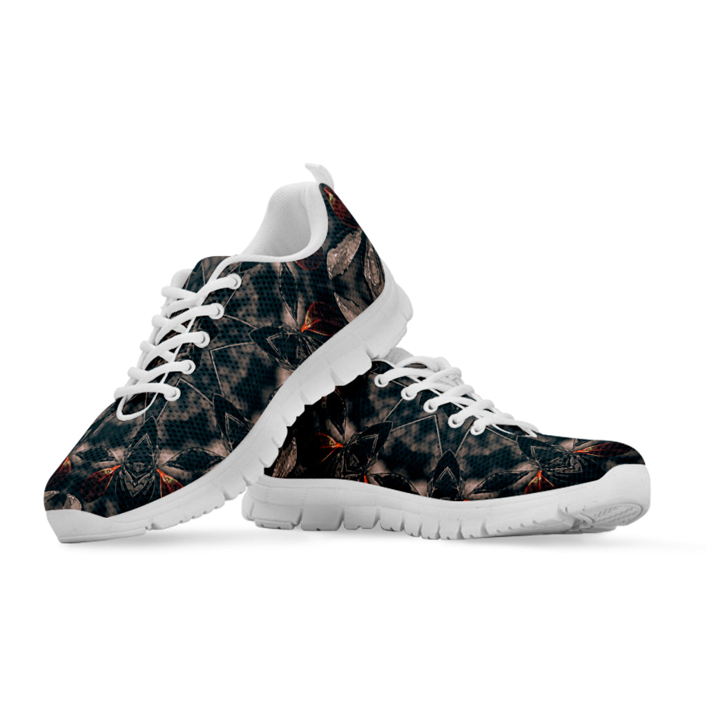 Vintage Kaleidoscope Print White Sneakers